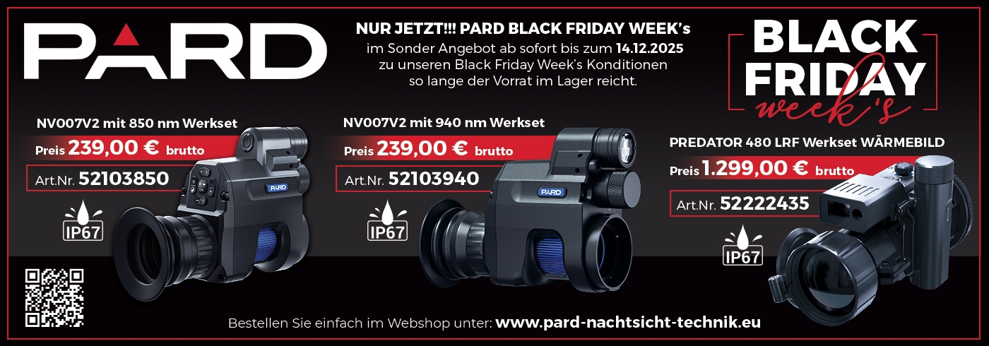PARD BLACK FRIDAY WEEK,s Sonder Angebote PARD NV007V2 Werkset mit 850 nm oder 940nm, PARD Predator 480 LRF Wärmebildvorsatzgerät