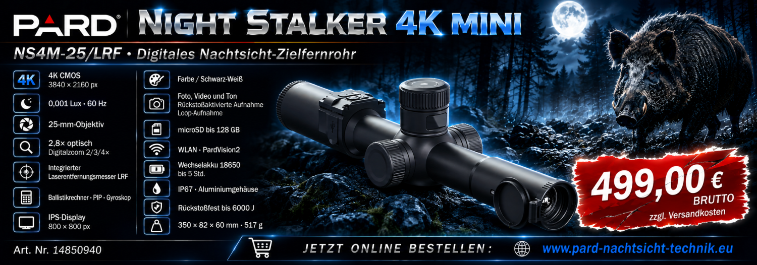 PARD Night Stalker 4K Mini LRF PARD NS4M-25/LRF PARD Night Stalker 4K Mini LRF PARD NS4M-25/LRF