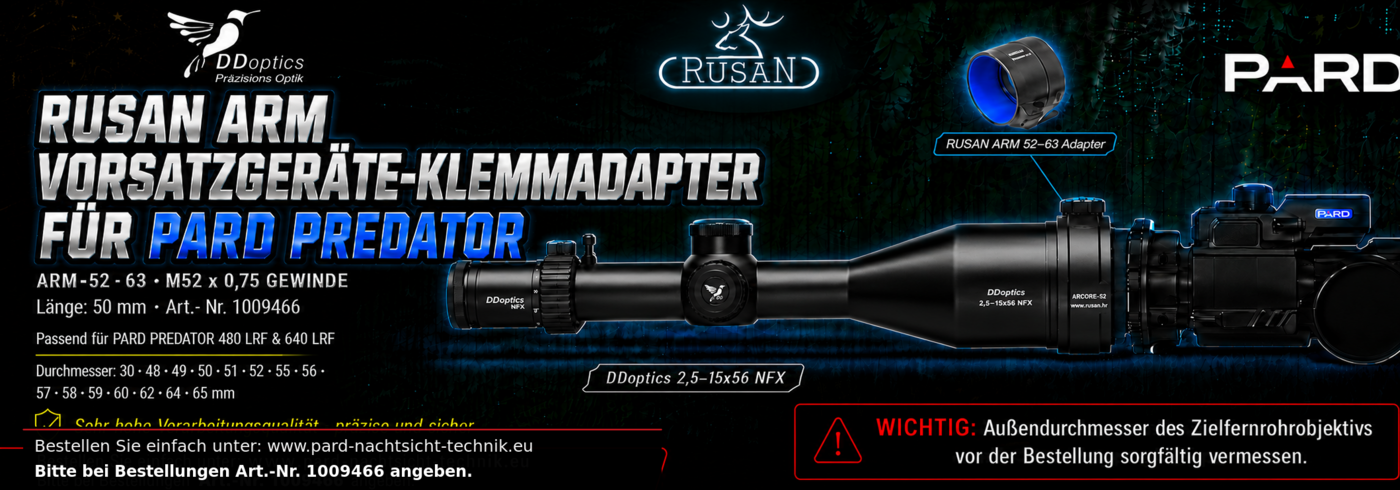 RUSAN ARM Adapter + PARD Predator Banner RUSAN ARM Adapter + PARD Predator Banner