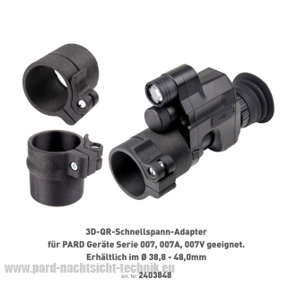 PARD-3D-QR-Schnellspann-Adapter für Geräte Serie 007,007A, 007V geeignet Art.Nr.2403848