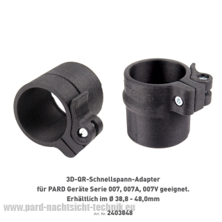 PARD-3D-QR-Schnellspann-Adapter für Geräte Serie 007,007A, 007V,007V2 Ø 38,8 mm - 48,0 mm geeignet Art.Nr.530006