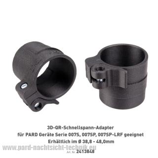 PARD-3D-QR-Schnellspann-Adapter für Geräte Serie 007S, 007SP, 007SP2-LRF geeignet Art.Nr.530007