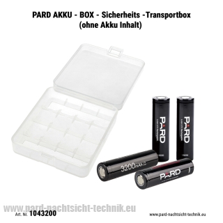 AKKU-BOX Universal transparent / zur Aufbewahrung von 4 Stück 18650 Akku Zellen AKKU-BOX Universal transparent / zur Aufbewahrung von 4 Stück 18650 Akku Zellen