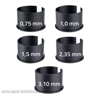 ADAPTER - REDUZIER - RINGE - PETG - CF - 5 SET / Wanddicke der Ringe 0,75 – 3,10 mm ADAPTER - REDUZIER - RINGE - PETG - CF - 5 SET / Wanddicke der Ringe 0,75 – 3,10 mm
