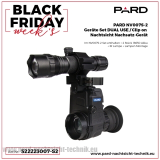 PARD NV007S-2 - Geräte Set DUAL USE / Clip on Nachtsicht Nachsatz-Gerät - Black Friday Week,s Angebot
