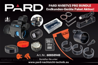 PARD NV007V2 PRO BUNDLE Endkunden-Geräte Aktions Paket ! “Inklusive“ 2 Stück IR Module austauschbar mit 850nm + 940nm + siehe Zubehör !