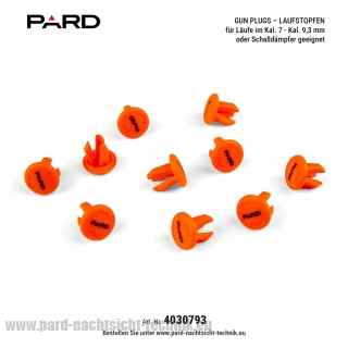 PARD -GUN PLUGS Mündungsstopfen für Kal. 7 -9,3mm 10er Set auch für Schalldämpfer geeignet