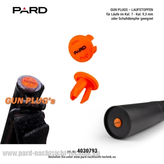 PARD -GUN PLUGS Mündungsstopfen für Kal. 7 -9,3mm 10er Set auch für Schalldämpfer geeignet