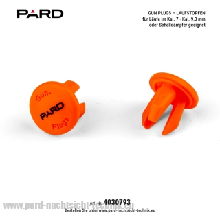 PARD -GUN PLUGS Mündungsstopfen für Kal. 7 -9,3mm 2er Set auch für Schalldämpfer geeignet