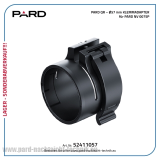 PARD-Klipp-Schnellverschluss-Adapter QR-RELEASE-Ø57,0mm geeignet nur für PARD NV007S+SP+SP2 – Lager – Abverkauf PARD-Klipp-Schnellverschluss-Adapter QR-RELEASE-Ø57,0mm geeignet nur für PARD NV007S+SP+SP2 – Lager – Abverkauf