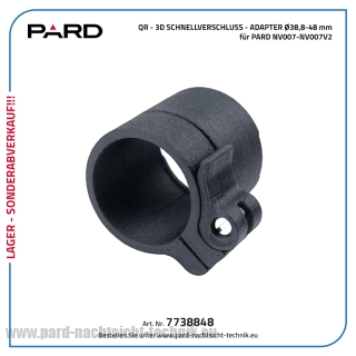 PARD-3D-QR-Schnellspann-Adapter für Geräte Serie 007,007A, 007V,007V2, 007V2 PRO Ø 38,8 mm - 48,0 mm – Lager – Abverkauf PARD-3D-QR-Schnellspann-Adapter für Geräte Serie 007,007A, 007V,007V2, 007V2 PRO Ø 38,8 mm - 48,0 mm – Lager – Abverkauf