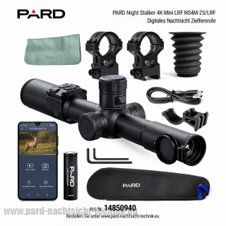 PARD Night Stalker 4K Mini LRF NS4M-25/LRF - Digitales Nachtsicht Zielfernrohr Art.Nr. 14850940