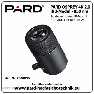 IR3- Modul – 850nm Restlichtverstärker – Strahler Fokussierbar für PARD OSPREY 4K 2.0 Binokular Geräte