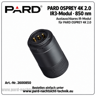 IR3- Modul – 850nm Restlichtverstärker – Strahler Fokussierbar für PARD OSPREY 4K 2.0 Binokular Geräte