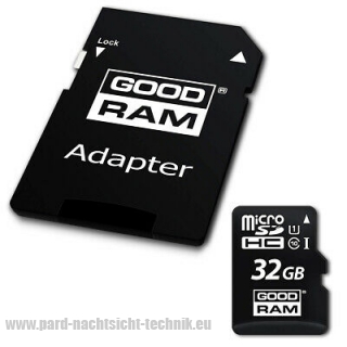 Speicherkarte micro SD GOODRAM microSDHC 32GB Class 10 UHS1 + SD Adapter Art. Nr. 22007