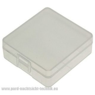 Akkubox Universal  transparent zur  Aufbewahrung  von  4 x 18650 Akku-Zellen Art.Nr. 4004