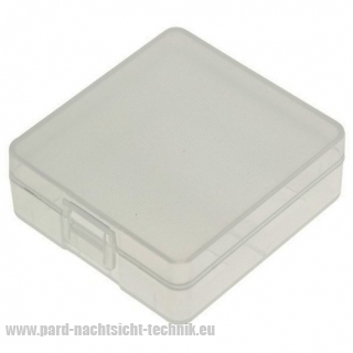 Akkubox Universal transparent zur Aufbewahrung von 4 x 18650 Akku-Zellen Art.Nr. 4004