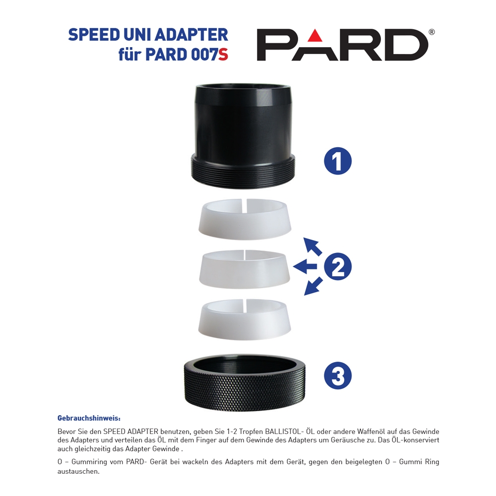 PARD 007S und PARD 007SP+PARD 007SP-LRF Universal SPEED Adapter Ø 35,2 mm-47mm