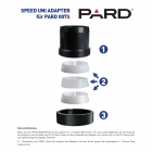 PARD 007S und PARD 007SP Universal SPEED Adapter Ø 35,2 mm-47mm Art.Nr.60001