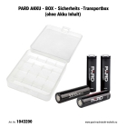 AKKU-BOX Universal transparent / zur Aufbewahrung von 4 Stück 18650 Akku Zellen AKKU-BOX Universal transparent / zur Aufbewahrung von 4 Stück 18650 Akku Zellen